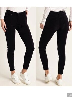 Citizens of Humanity Black Rocket Crop High Rise Skinny Jeans 25 slim jegging